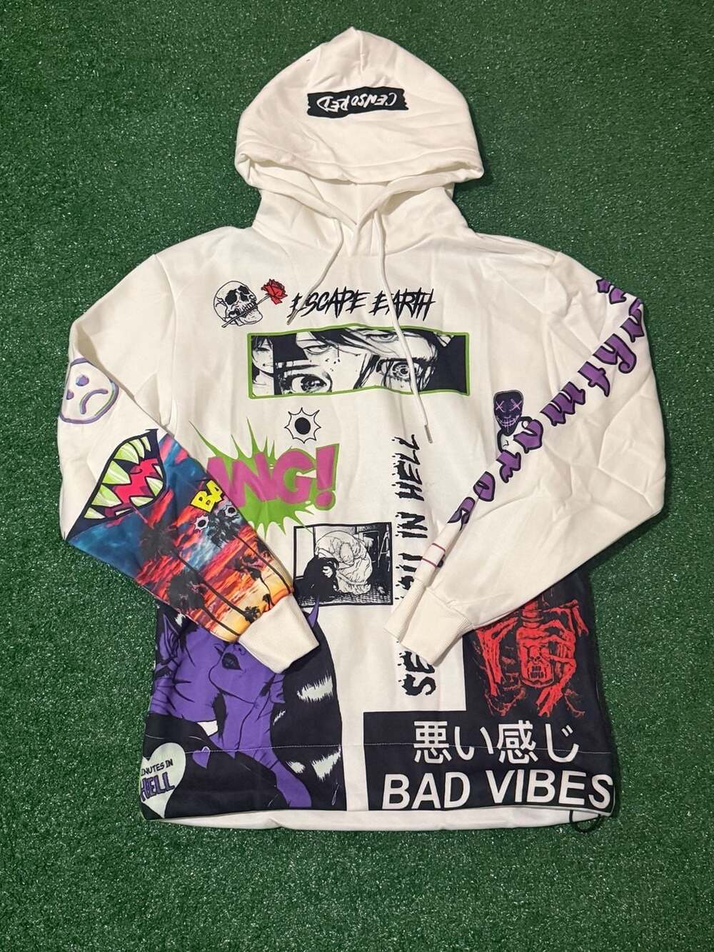Sugarhill Escape Earth Graphic Print Pullover Hoodie